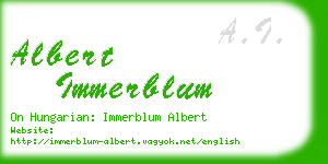 albert immerblum business card